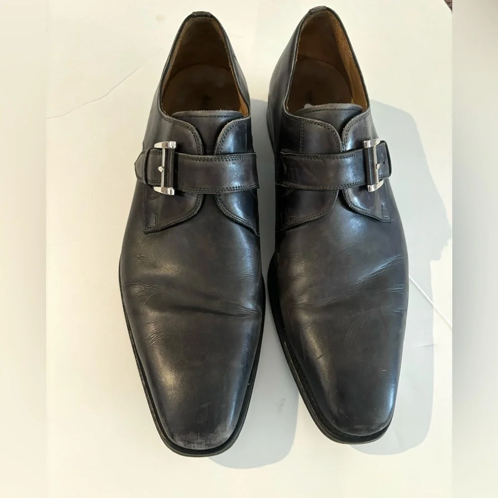 Magnanni Marco Monk Strap Loafers Gray 10.5